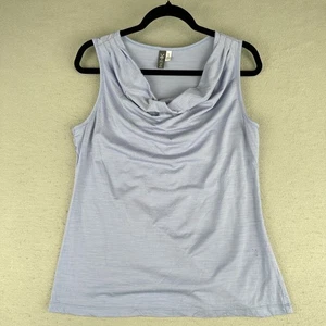 Camiseta sin mangas Ibex para mujer mediana azul claro lana merino exterior pulóver camisa LEER - Imagen 1 de 17
