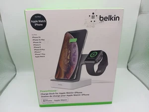 Belkin PowerHouse Support de Station de Charge 2 en 1 pour iPhone & Apple Watch | NEUF SCELLÉ - Photo 1 sur 6