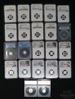 (22) 1961-2021 Graded Proof Roosevelt Dimes (20) Silver (2) Clad Ngc Anacs 25368