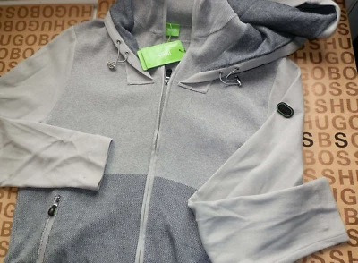 Nuevo Hugo Boss Para Hombres Gris Golf Chándal Top Sudadera con Capucha Sudadera Jersey Grande Foto 1 de 4