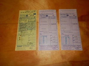 3 biglietti The Texas and Pacific Railway del 1957 e 1962 Texarkana Dallas Frisco - Foto 1 di 6
