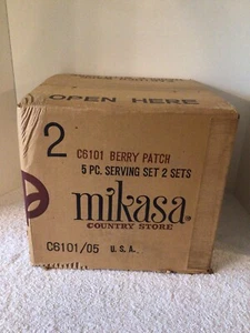 2 (5) Pc MIKASA *COUNTRY STORE BERRY PATCH* C6101- *ACCENT PINK PINK* D0100 NIB - Picture 1 of 18