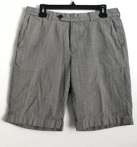 Brooks Brothers Bermuda Shorts Men's 32 Gray Check Dual Button Zip Crotch - Picture 1 of 14