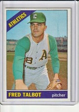 Fred Talbot Kansas City Athletics 1966 Topps Baseball Card #403 (SET BREAK) (E)