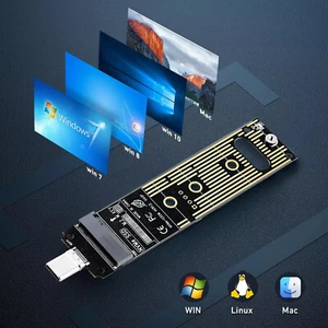 M.2 to USB C Adapter USB 3.1 Gen 2 to NVMe PCI-E M.2 SSD Converter Reader 10Gb - Picture 1 of 14