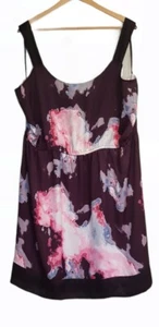 Estelle Dress Size 22 Black Pink Grey Patterned Shift Sleeveless Knee Short - Picture 1 of 5