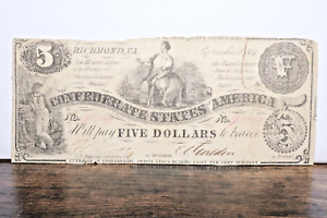 1861 $5 Confederate States of America   CS-36