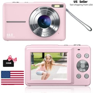 2.4'' Digital Camera HD 1080P 44MP LCD Display Screen 16X Zoom Anti-Shake pink