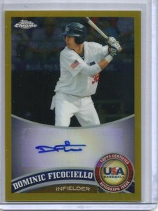 Dominic Ficociello 2011 Bowman Chrome Gold Refractor Autograph #09/50