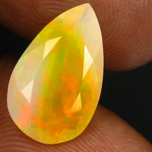 Piedra preciosa de ópalo arco iris Etiopía sin calefacción llamativa pera (14 x 9 mm) de 2,26 quilates - Imagen 1 de 1