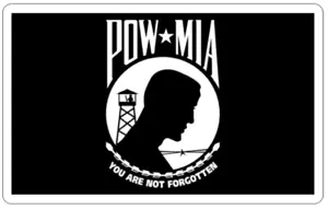 POW-MIA Flag Vinyl Decal 3M Laptop Car Truck Sticker Multiple Sizes - Picture 1 of 9