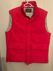 Eddie Bauer Herren rot durchgehender Reißverschluss Gänsedaunen gefütterte Weste Größe XL BRUSTUMFANG 44" - Bild 1 von 13