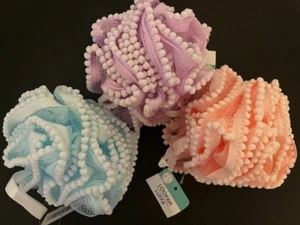 Large Cleansing Loofah Mesh Sponge for Bath and Shower- Exfoliating Body- SET 3 - Picture 1 of 2