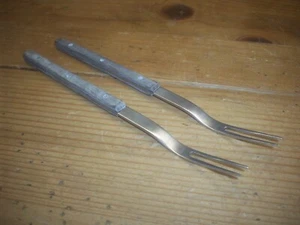 2 x Vintage MONO E (Ebenholz) SERVIERGABELN Entw. Peter Raacke 1968 gebr. - Bild 1 von 3