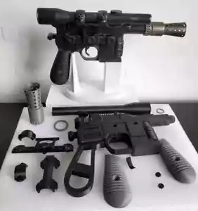 Kit impreso en 3D Han Solo DL-44 Star Wars modelo utilería sin montar juegos con disfraces - Imagen 1 de 12