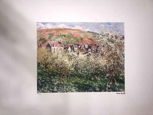 Claude Monet litografia off set cm 50x70 firma su lastra con certificato - Imagen 1 de 9