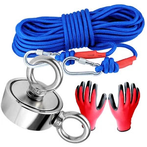 Neodym Bergemagnet mit 400KG Power Neodym-Magnet Magnet Angeln Fischen mit Seil - Bild 1 von 7