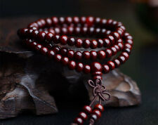Bracelet Collier Tibétain Mâlâ perles en bois de santal pourpre 8 mm Relaxation