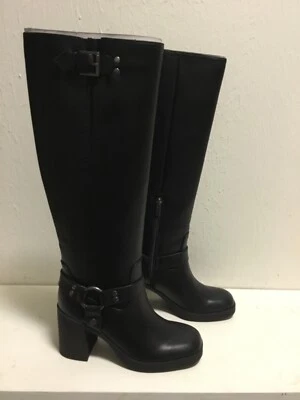 NUEVO EN CAJA Nine West Mujer Caba Negro Botas Hasta la Rodilla Zapatos Talla 5 Mediano Foto 1 de 4