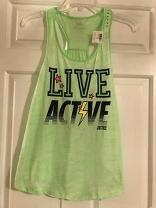 NWT Girls Justice Size 16 Light Green Tank "Live Active" - Picture 1 of 7