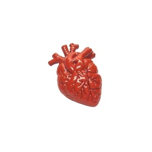 Red Anatomical Heart 3D Lapel Pin Badge/Brooch Goth/Punk/Steampunk Gift BNWT/NEW - Foto 1 di 3