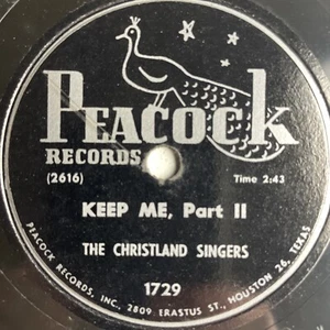10" 78 RPM-The Christland Singers-Keep Me Pt. 1/Pt. 2/Peacock Records 1729 - Foto 1 di 4