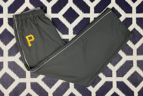 Nike Dri-Fit Pittsburgh Pirates Athletic Run Track Mens Pants Gray Size XXLarge Cover