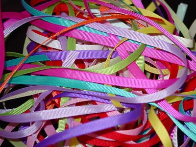 GROSGRAIN RIBBON BY THE YARD GRAB BAG 1/4, 3/8, 5/8 NEW 10/20 YARD MIX **CHOOSE* - Image 1 of 2