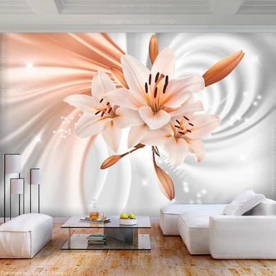 Lilien Blume Diamant Abstrakt VLIES FOTOTAPETE 3D WOHNZIMMER TAPETE WANDBILD XXL - Bild 1 von 2