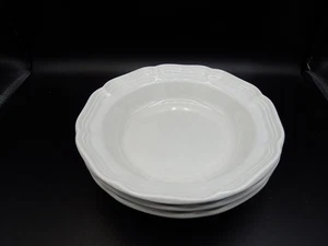 3 cuencos de sopa Mikasa French Countryside blancos 8 1/2" F9000 enloquecidos - Imagen 1 de 5