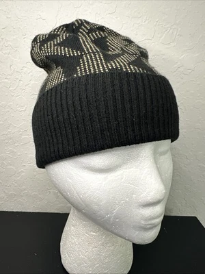 Michael Kors Mujer MK Logo Tejido Gorro Calavera Esquí Sombrero Negro/Beige Foto 1 de 4