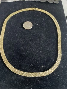 Collana catena pepita vintage NOS 20” placcata oro 7 mm - Foto 1 di 6