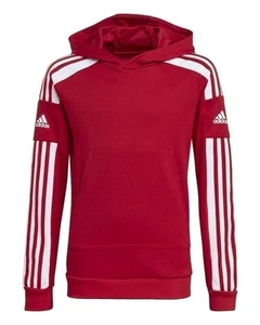 adidas Team 21 Hoodie Boys Unisex Hoodie Hoodie Sweatshirt Red Polyester - Picture 1 of 9