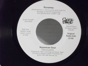 Nyorican Soul,Giant Step,"Runaway"US,7"45,1997 PROMO R&B classic, Mint - Picture 1 of 2
