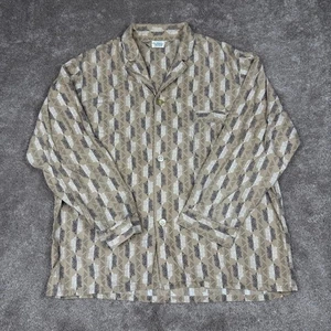 Vintage Abstract Penneys Sanforized Shirt Size L Rockabilly 50s 60s Button Up - Picture 1 of 5