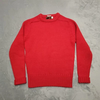 Suéter De Colección Boston Traders Para Mujer S Rojo Lana Pescador Grueso Tejido Pullover Foto 1 de 4