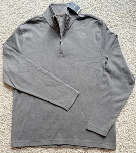 Men’s Jos A Bank Grey Quarter Zip Size L NWT - Picture 1 of 5