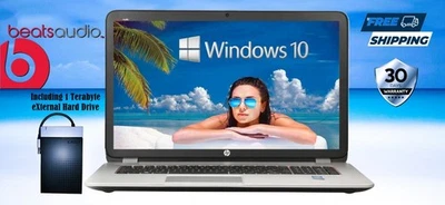 HP Envy 17" Windows 10 Pro 8GB 128GB SSD i5 4th gen@2.50GHz + 1 TB eXternal HDD - Image 1 of 4