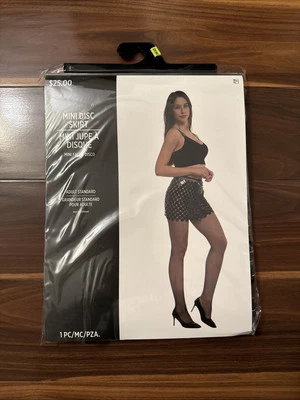 Mini Falda Disco Negra Adulto Talla Estándar Nochevieja Halloween Disfraz E12 Foto 1 de 4