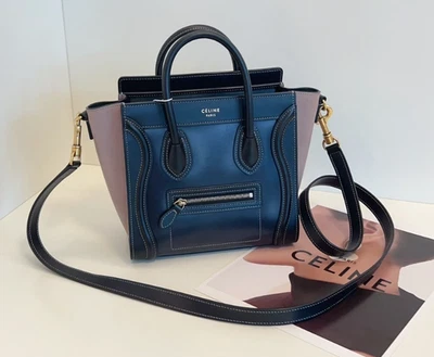 Bolso Bandolera Celine Luggage Nano Asa Superior Mujer Negro Foto 1 de 4