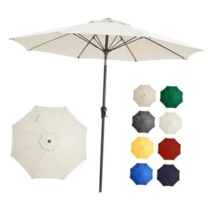 Ayge Large Outdoor Patio Umbrella Market Table Umbrella-UV Resistant, 9FT White - Picture 1 of 8