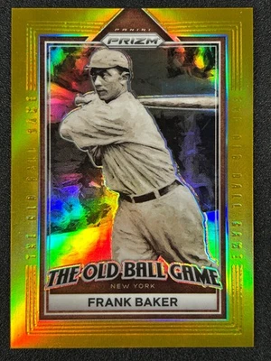 Home Run Baker 2023 Panini Prizm The Old Ball Game Gold Prizm 1/10 HOF ATHLETICS - Image 1 of 2
