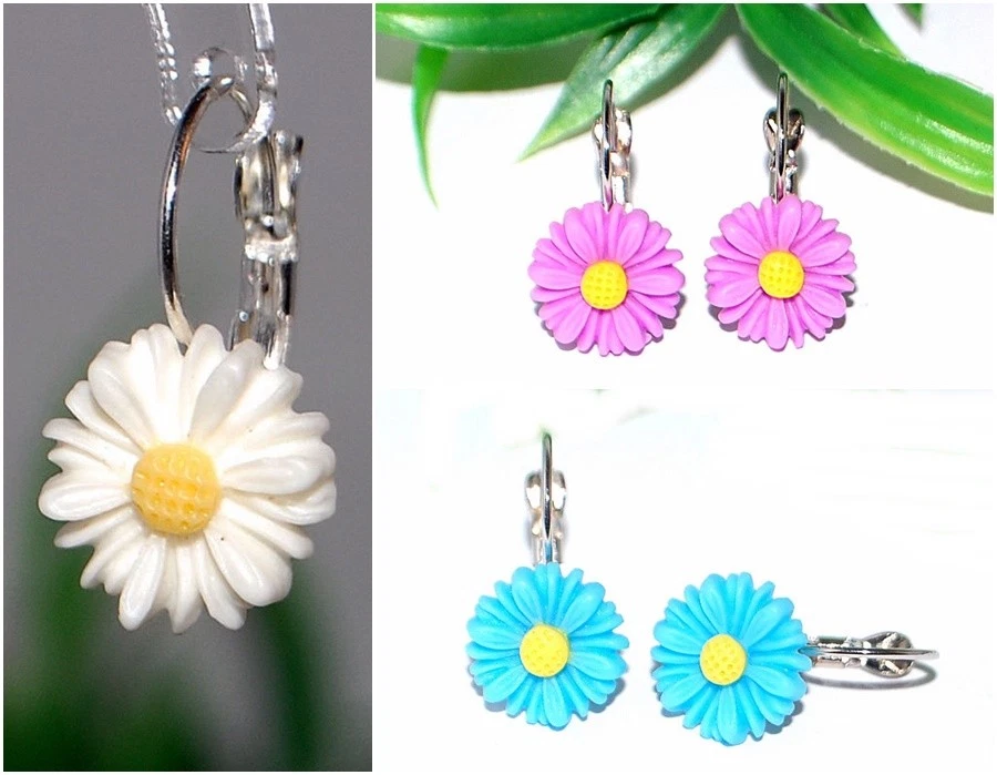 AUSWAHL ++ GÄNSEBLÜMCHEN Ohrringe Brisur Ohrhänger Blume Blüte silber Ohrstecker - Bild 1 von 1