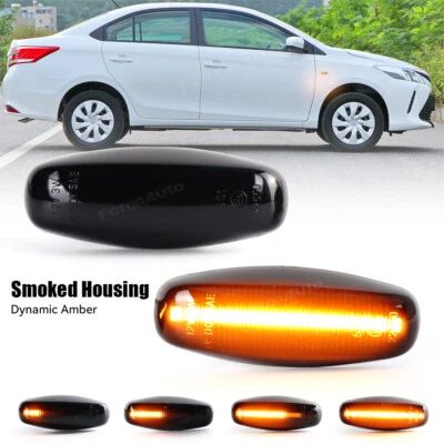 2pc Sequential LED Side Marker Turn Signal Light For Toyota Vios Yaris 2014-2019 - Image 1 of 4