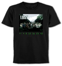 LOST CAST and NUMBERS DHARMA INITIATIVE MENS T-SHIRT Slogan/Geek/TV show 