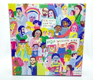 Diversity Theme Puzzle Mud Puppy 1000 Piece "All Are Welcome Here" 27" X 20" NIB - Picture 1 of 8
