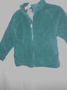 Free Assembly Kid Boy Green Corduroy Full Zip Jacket 4/5 XSmall Flannel Inside - Picture 1 of 6