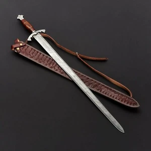 38" VIKING BATTLE SWORD Gift Viking Mythology Custom Handmade - Picture 1 of 3