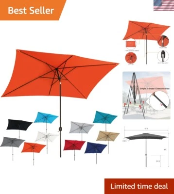 Elegante paraguas rectangular para jardín y piscina - 70 m² pies de sombra de lujo Foto 1 de 4