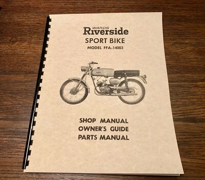 WARDS RIVERSIDE 450SS 50cc COMPLETE OWNERS SERVICE PARTS MANUAL BENELLI FIREBALL
